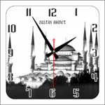 Cam Baskılı Saatler - CAM 003 - Kare