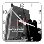 Cam Baskılı Saatler - CAM 009 - Kare